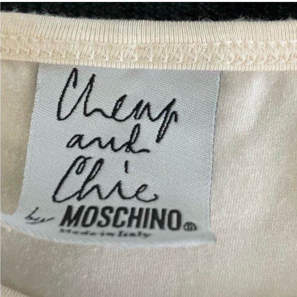 Moschino Long Sleeve Cream Top With Design size S - Picture 4 of 10